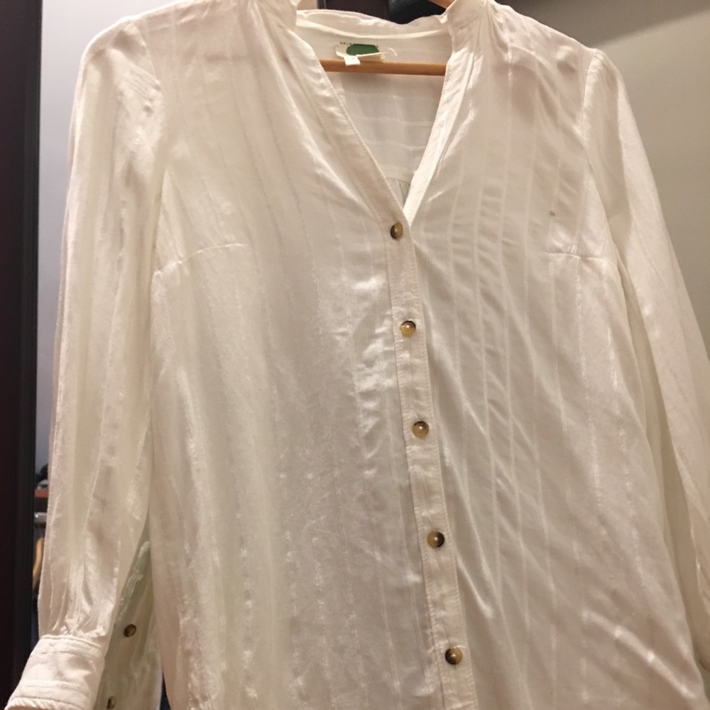Anthropologie White Button Down New